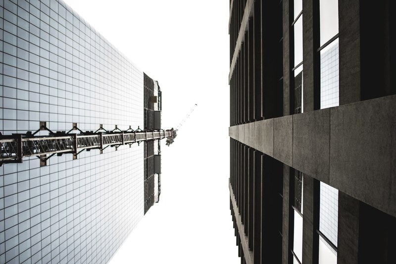look up building city and urban 4k