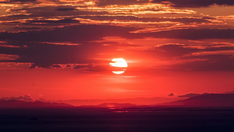 sun, sunset, sky, 4k