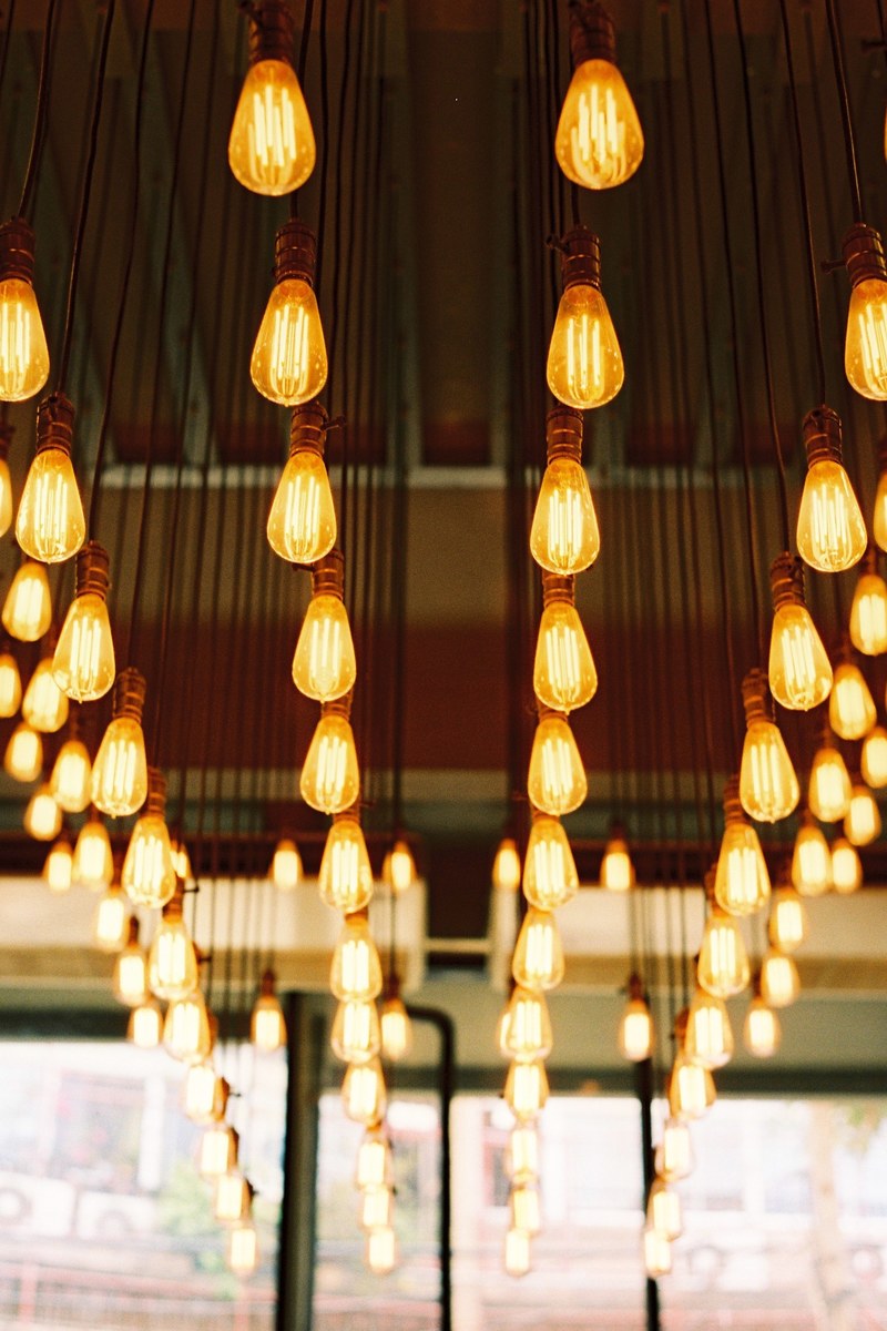 light lighting rows of light and bulb hd, 4k