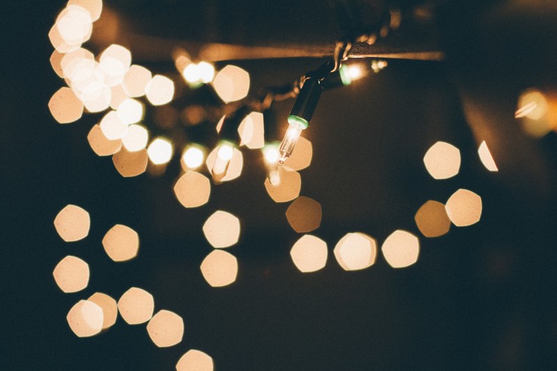light bulb light christmas tree and christmas light 4k