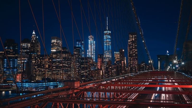 new york, brooklyn, bridge, usa, 4k