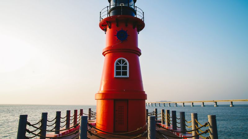 lighthouse, sea, pier, 4k