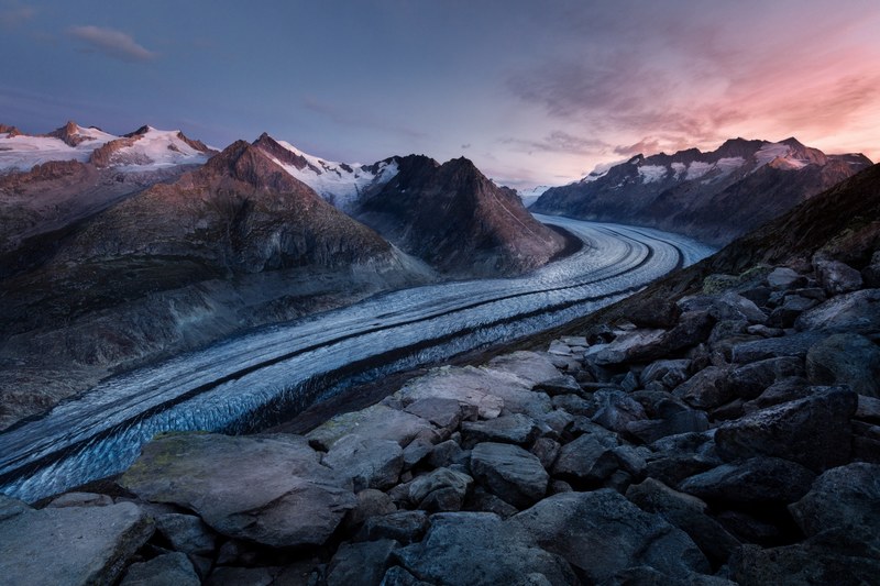 sunrise over the icy ridge and snow capped mountains in bettmerhorn, sunrise bettmerhorn snowy mountains 4k