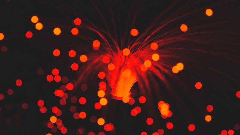 light, red, glare, lighting, circles, 4k