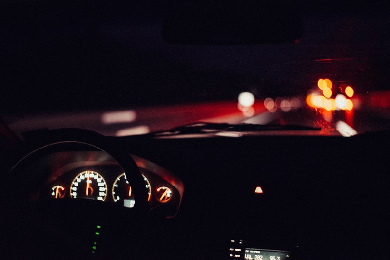 steering wheel light driving and road 4k