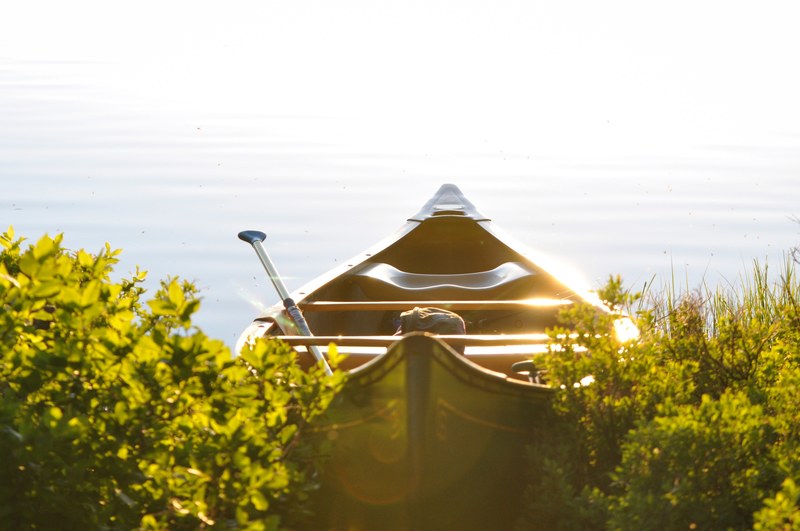 canoe boat lake and recreation 4k