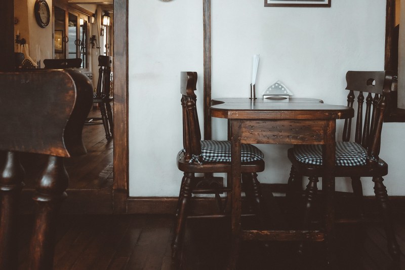 restaurant table for two cafe and table 4k