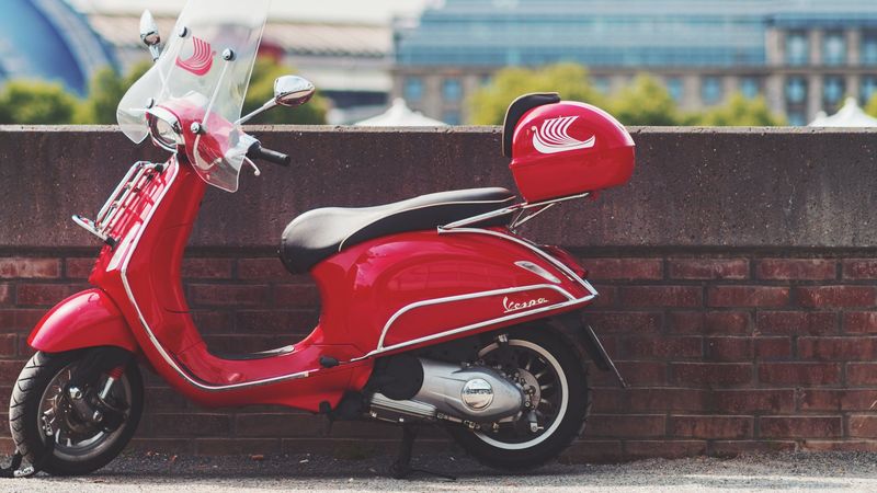 scooter, red, transport, 4k