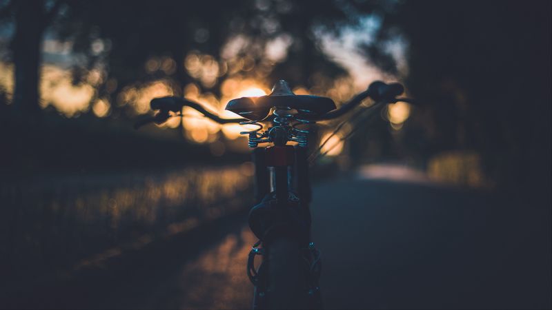 bicycle, seat, evening, 4k