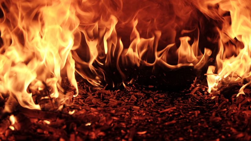 fire, flame, ash, 4k