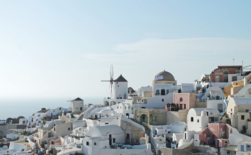 greece house santorini and architecture 4k