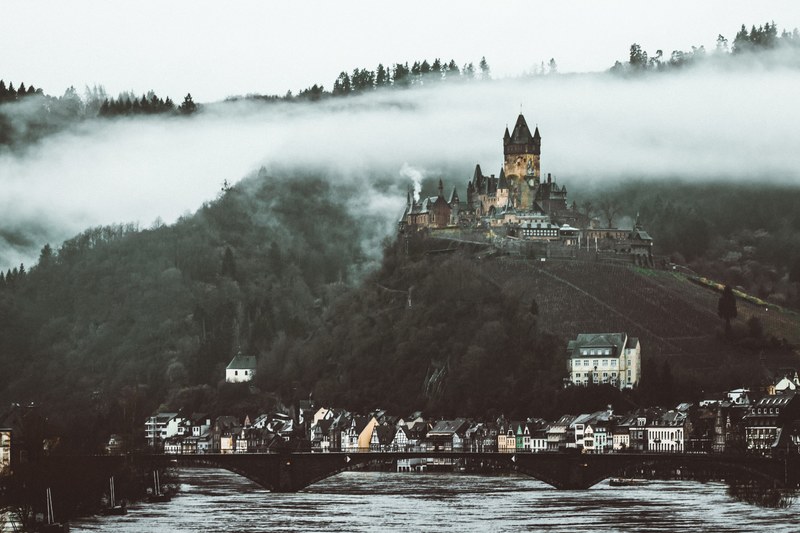 castle germany forest and city 4k