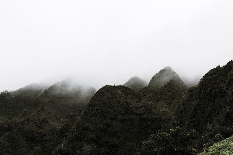 mountain mist fog and landscape 4k