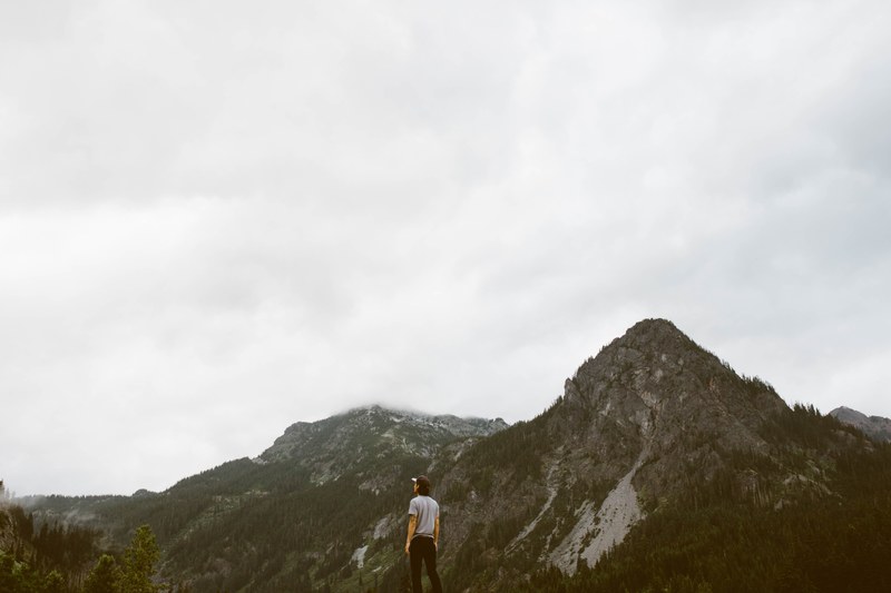 highland outdoor person and looking out 4k