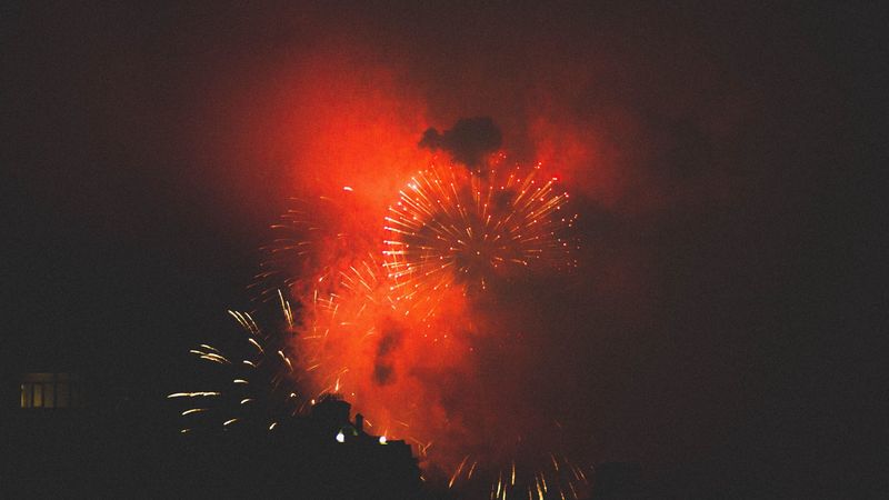 salute, holiday, fireworks, 4k