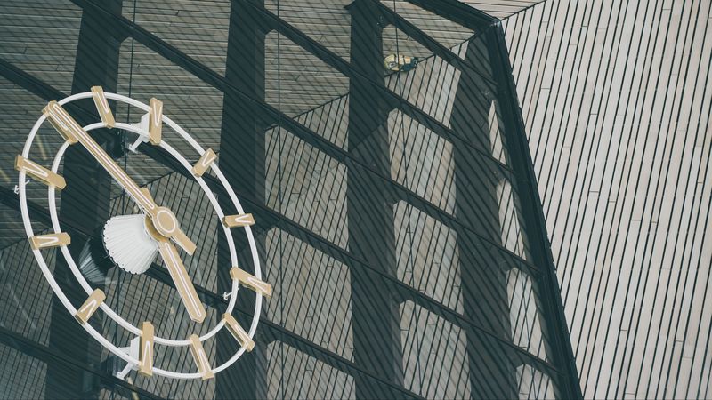 clock, wall, large, street, 4k