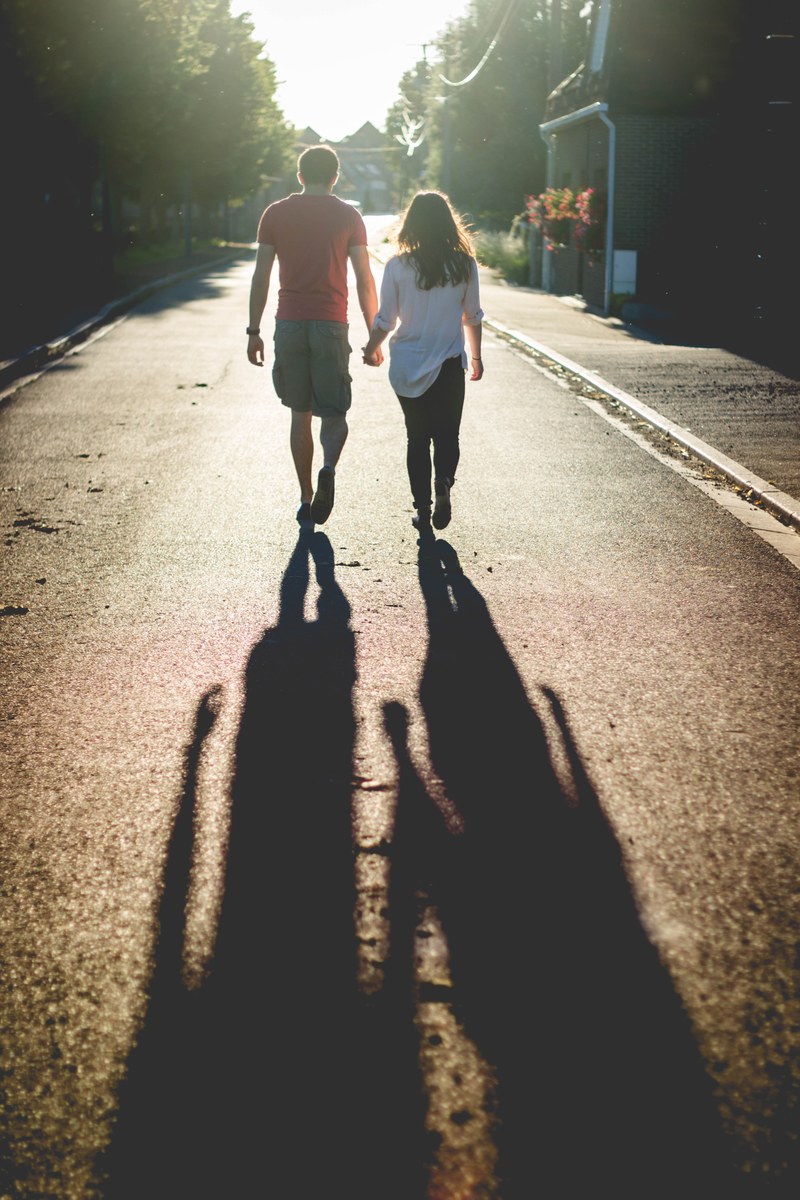 walk sunset together and love hd, 4k
