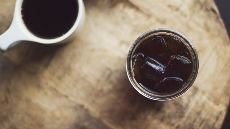 coffee, drink, ice, cup, glass, 4k