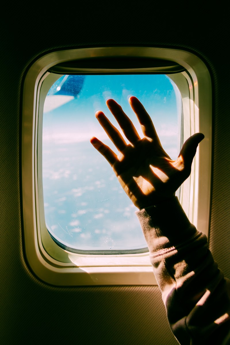 hand window airplane and plane hd, 4k
