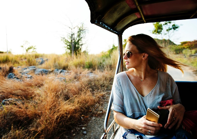 young woman vacation and traveling 4k