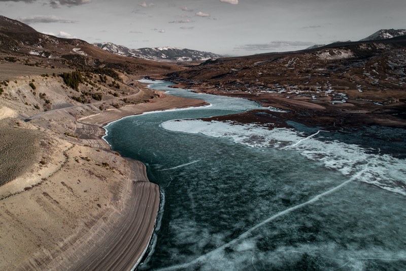 river flowing water stream and valley 4k