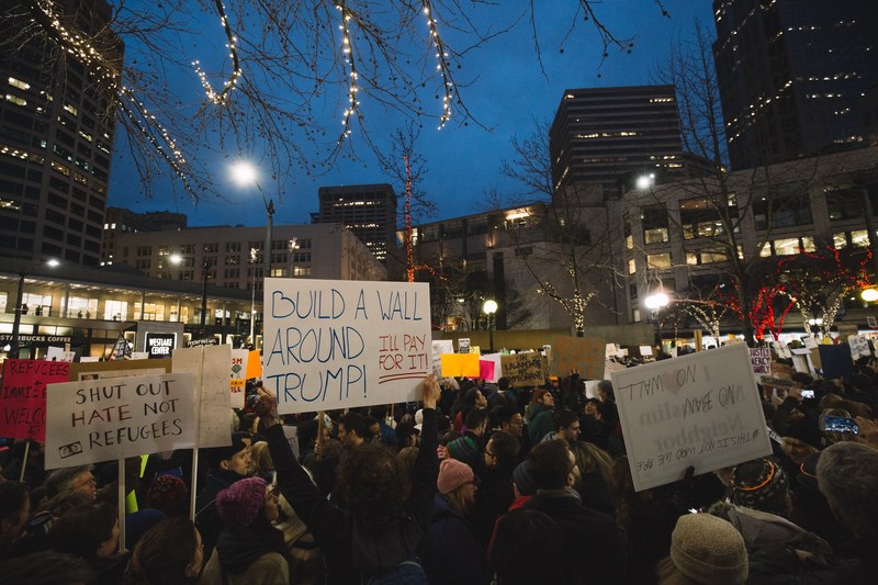 seattle trump protest 4k