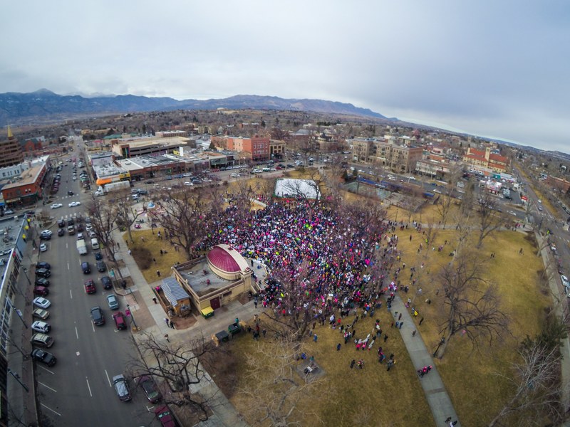 womens march in colorado springs colorado 4k