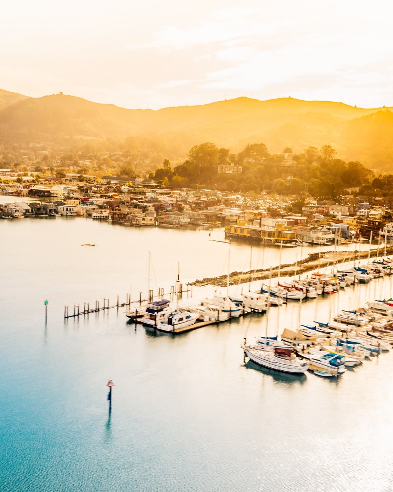 marina ocean view city and boat hd, 4k