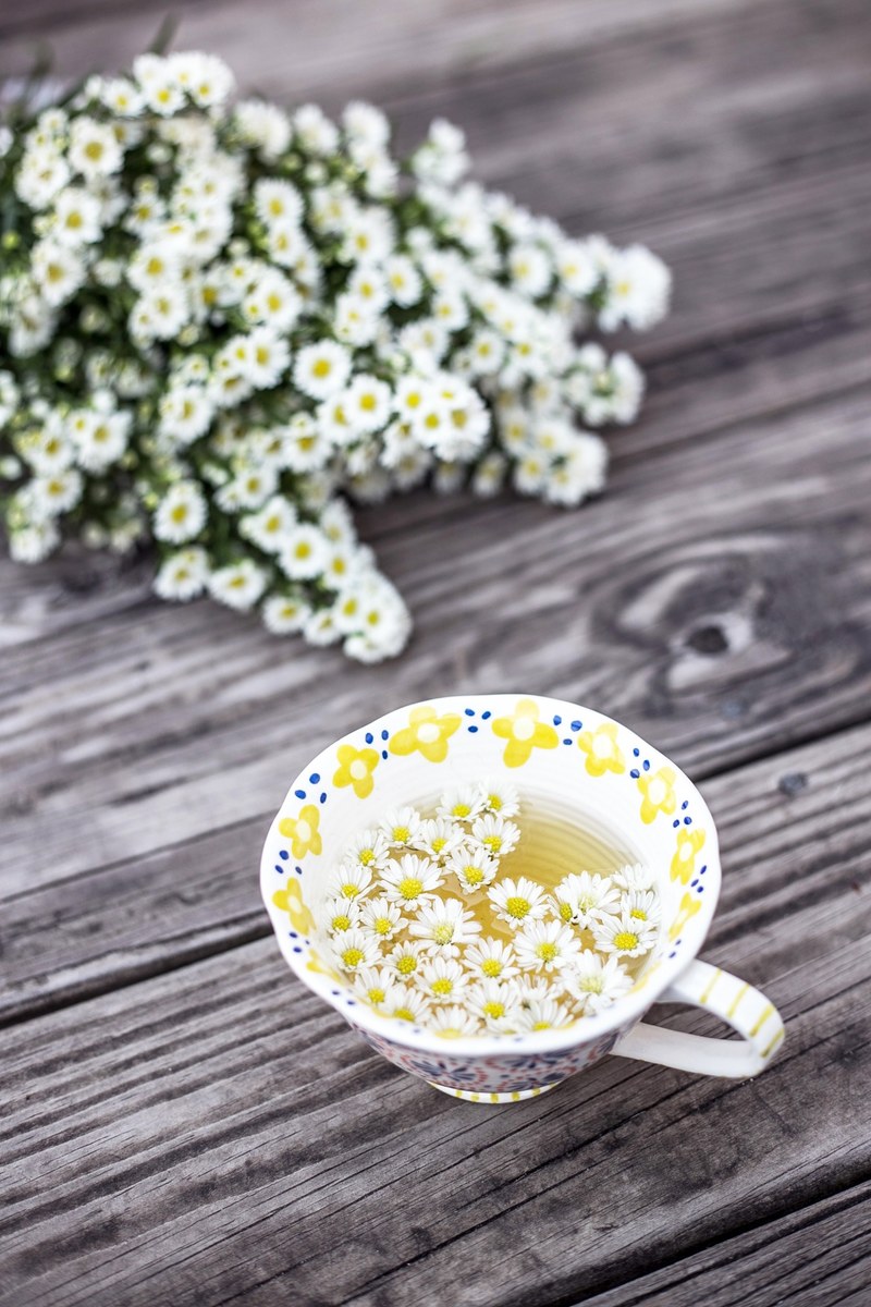 flower yellow cup and tea hd, 4k