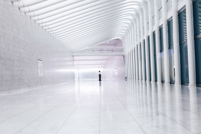 architecture building interior hall and passage 4k