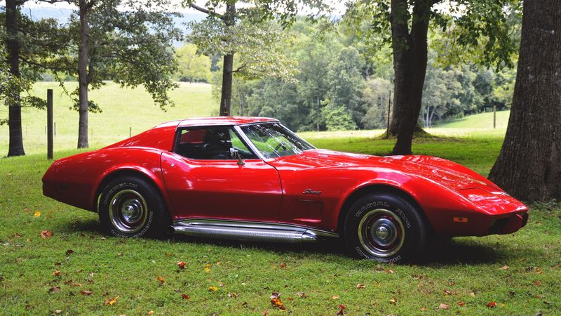 car, retro, style, side view, forest, 4k