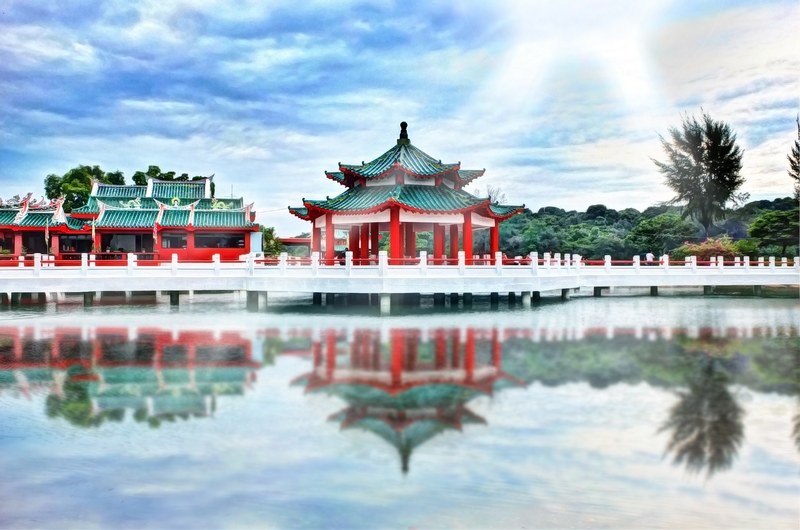 building water architecture and historical 4k