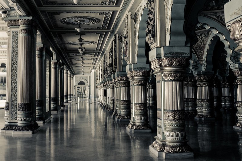 column building hallway and hall 4k