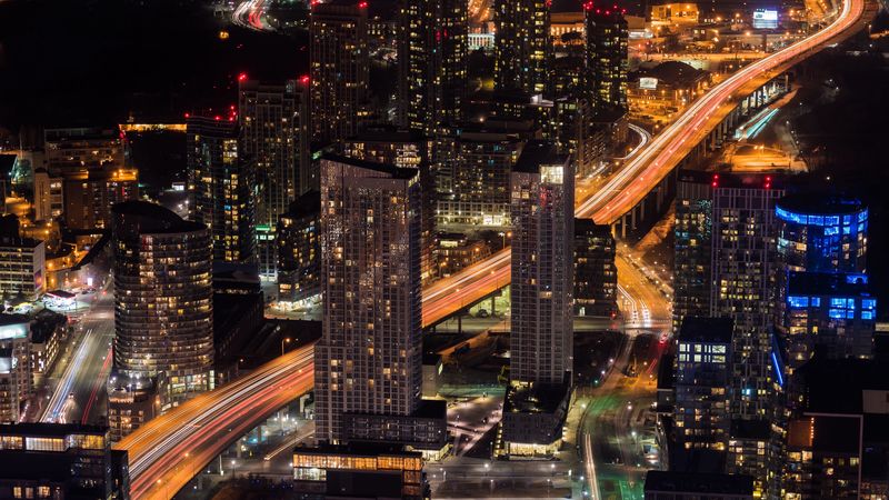 night city, skyscrapers, buildings, 4k