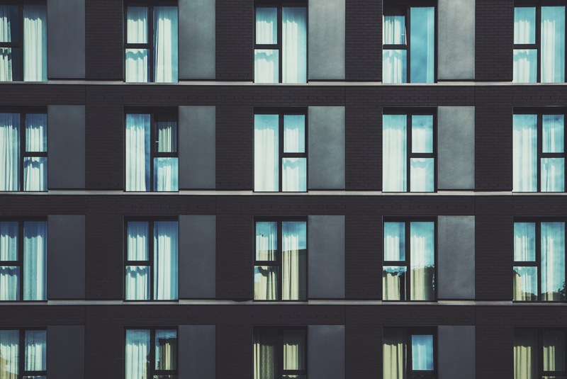 window architecture building and facade 4k