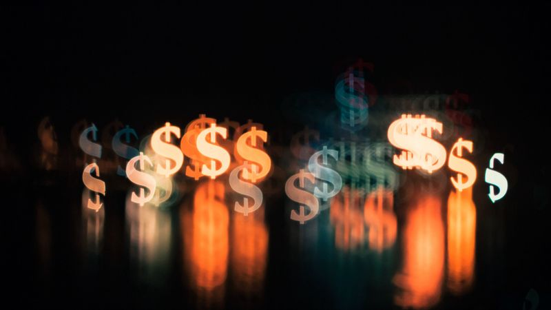 dollar, currencies, blurred, 4k