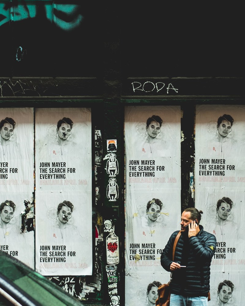 street art poster new york city and person hd, 4k