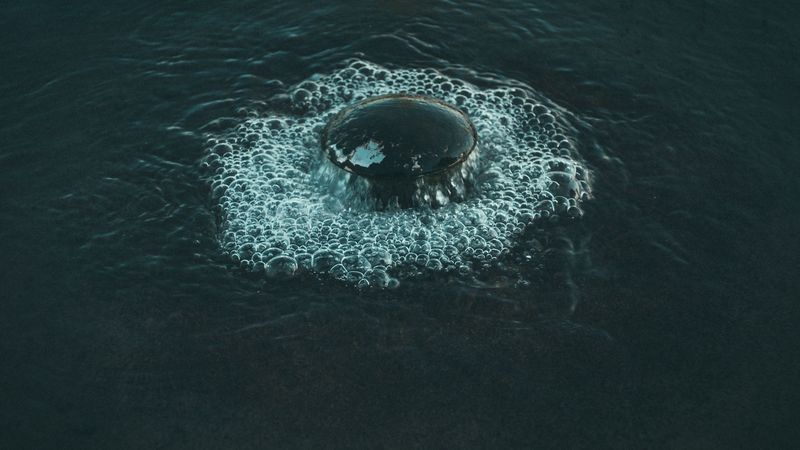water, foam, surface, 4k