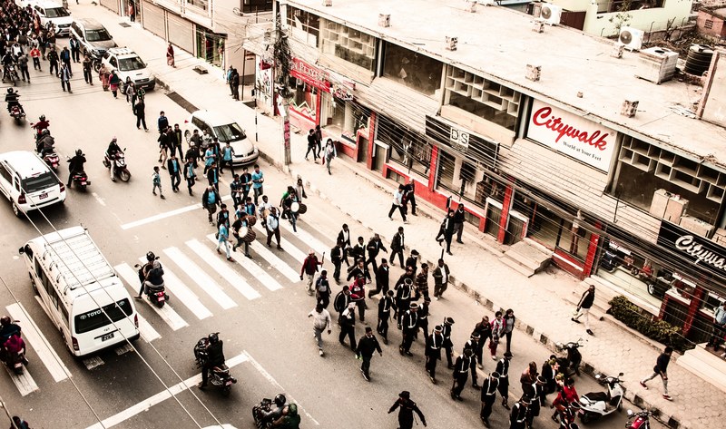 street crowd march and demonstration 4k