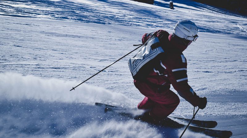 skier, mountain, skiing, snow, 4k