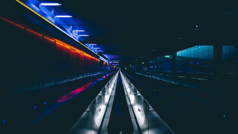 underground, tunnel, light, 4k