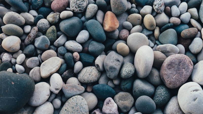 stones, sea, pebble, 4k