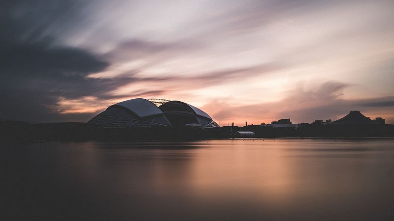 national stadium, singapore, sea, 4k