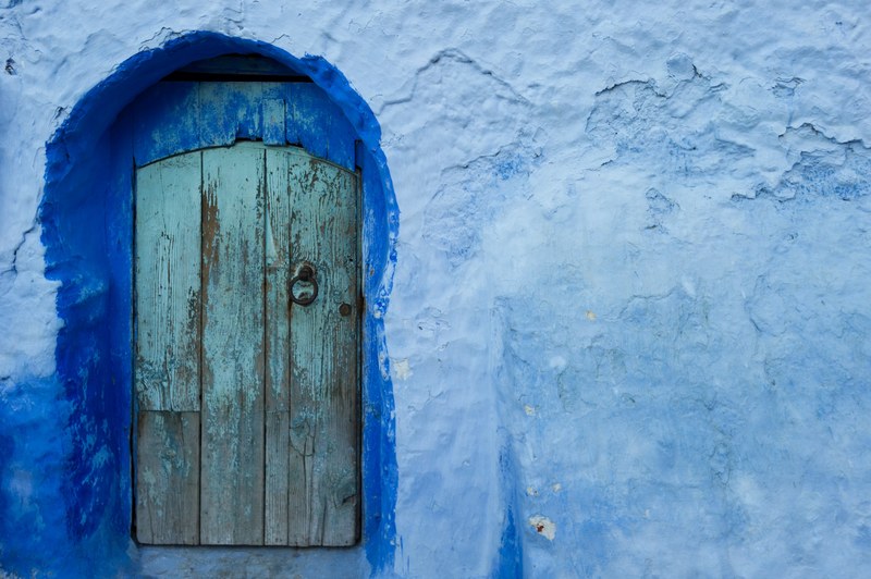 blue texture door and doorway 4k