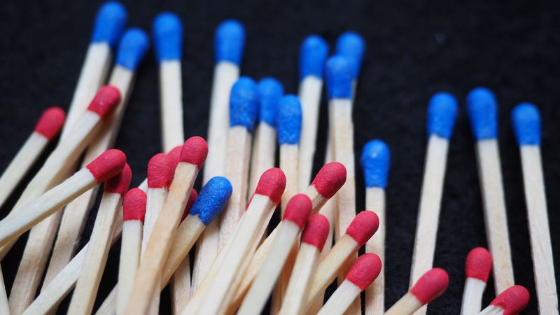 matches, sticks, sulfur, 4k