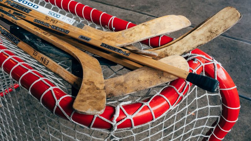 hockey sticks, gates, hockey, 4k