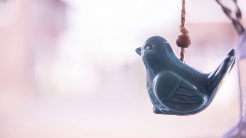 figure, bird, pendant, 4k