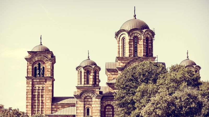 serbia, church, architecture, 4k