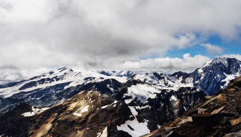 snow alp and mountain range 4k