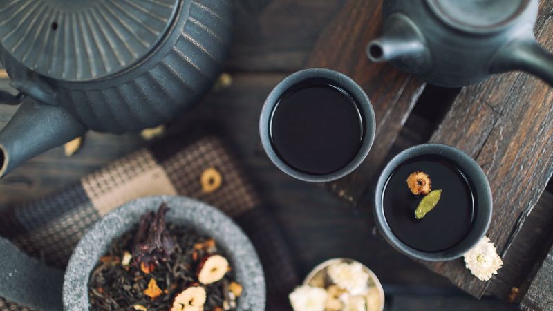 cups, tea, drink, 4k